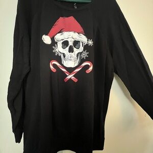 Black Skull Christmas Sweater/Sleepwear